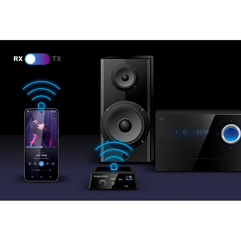 Δέκτης και πομπός ήχου Bluetooth HiFi 2 σε 1 (Apt-X, NFC) μοντέλο BT-1