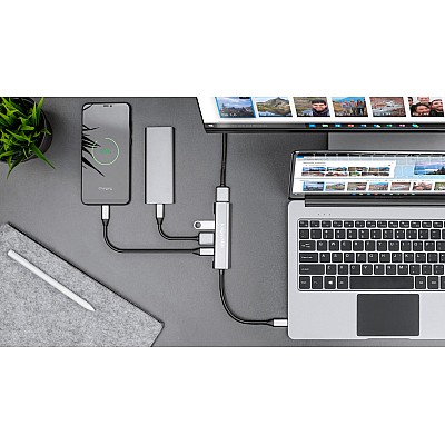 Προσαρμογέας (HUB) USB type C και θύρα HDMI/USB3.0/USB2.0/C Προσαρμογέας (HUB) USB type C και θύρα HDMI/USB3.0/USB2.0/C