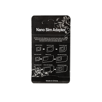 Προσαρμογέας Nano SIM 3 σε 1 μαύρο