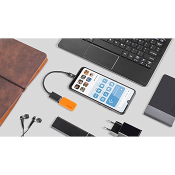 Προσαρμογέας USB Μια υποδοχή 3.0 - βύσμα τύπου C OTG REBEL 15 cm
