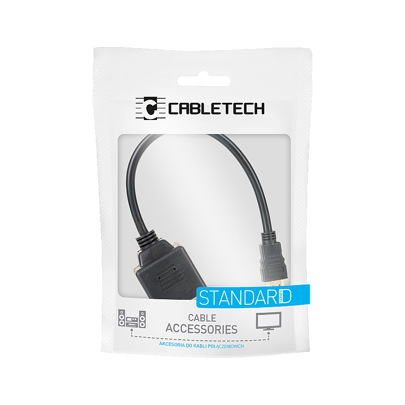 Προσαρμογέας βύσμα HDMI - 2x υποδοχή HDMI 20 cm