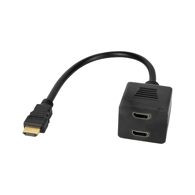 Προσαρμογέας βύσμα HDMI - 2x υποδοχή HDMI 20 cm