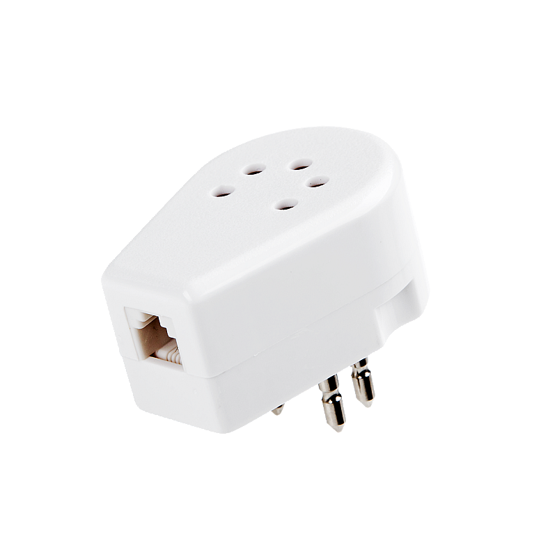 Βελγικός προσαρμογέας τηλεφωνικής πρίζας - λευκό