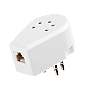 Βελγικός προσαρμογέας τηλεφωνικής πρίζας - λευκό