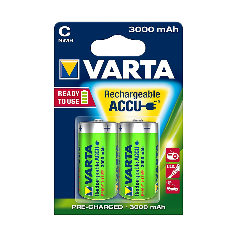 Μπαταρία VARTA R14 NiMh 3000mAh 2 τεμ./blist. Μπαταρία VARTA R14 NiMh 3000mAh 2 τεμ./blist.