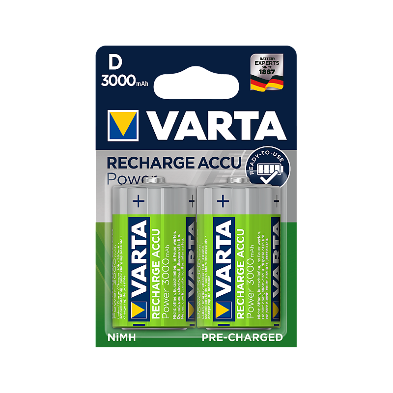 Μπαταρία VARTA R20 NiMh 3000mAh 2szt./blist. Μπαταρία VARTA R20 NiMh 3000mAh 2szt./blist.