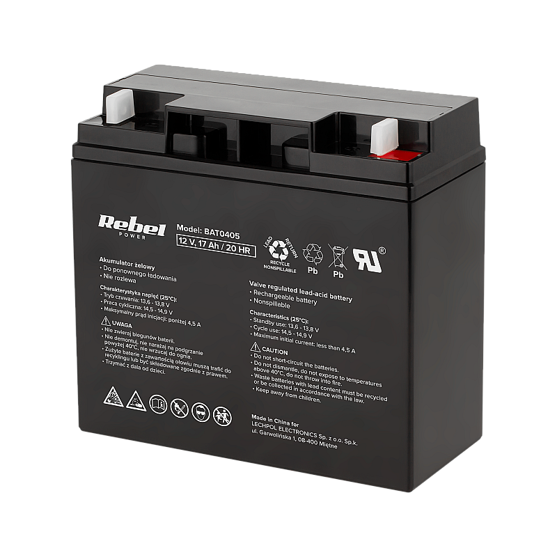 Μπαταρία gel Rebel 12V 17Ah
