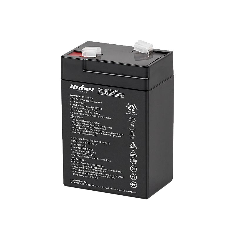 Μπαταρία gel Rebel 6V 4,5Ah