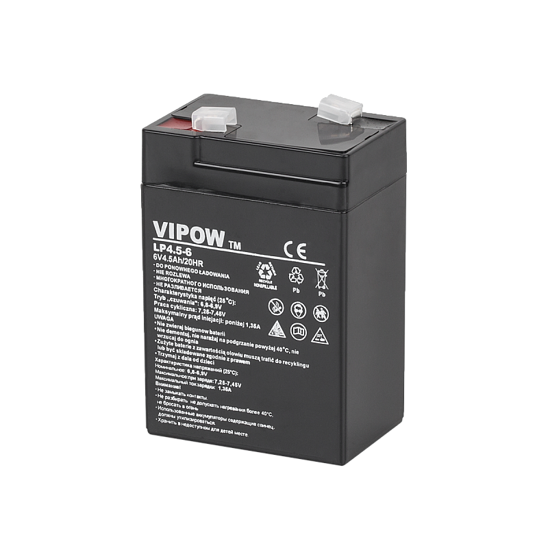 Μπαταρία gel VIPOW 6V 4,5Ah