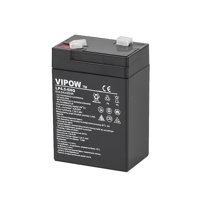 Μπαταρία gel VIPOW 6V 4,5Ah HQ
