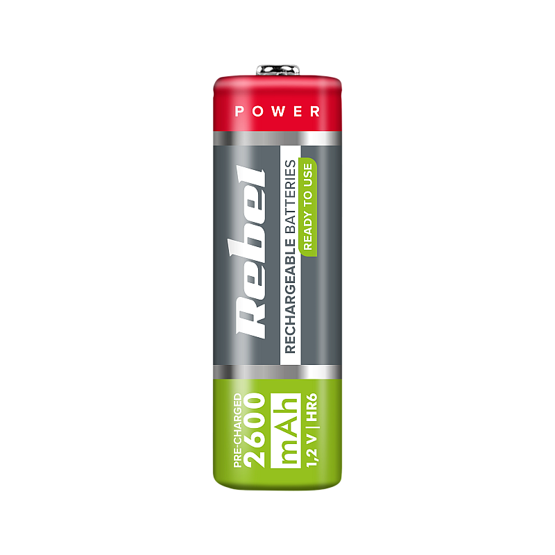 Akumulatorki REBEL HR6 2600 mAh Ni-MH 2szt/bl Akumulatorki REBEL HR6 2600 mAh Ni-MH 2szt/bl