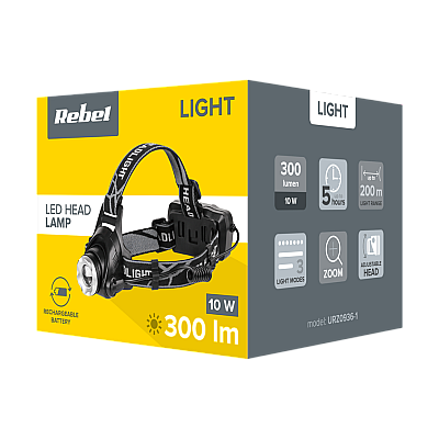 Επαναφορτιζόμενος προβολέας Rebel - 10W