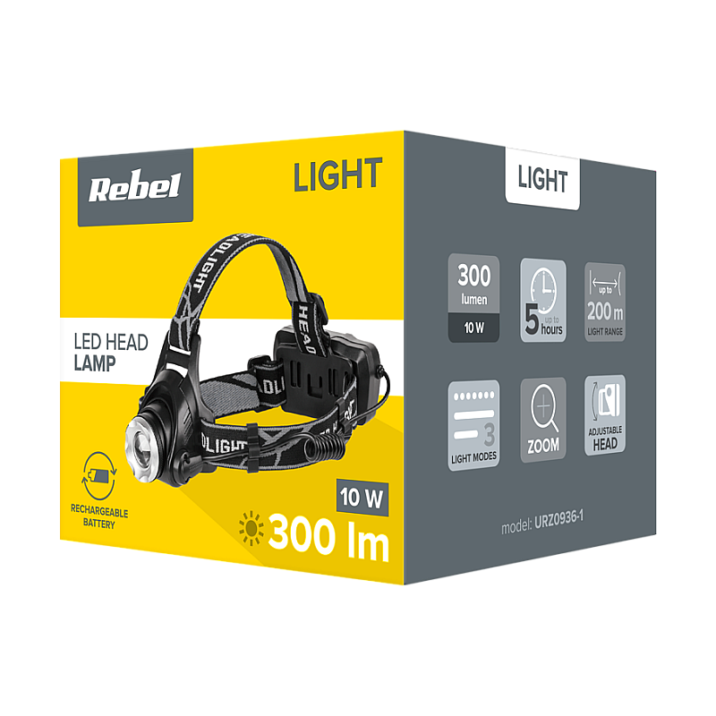 Επαναφορτιζόμενος προβολέας Rebel - 10W