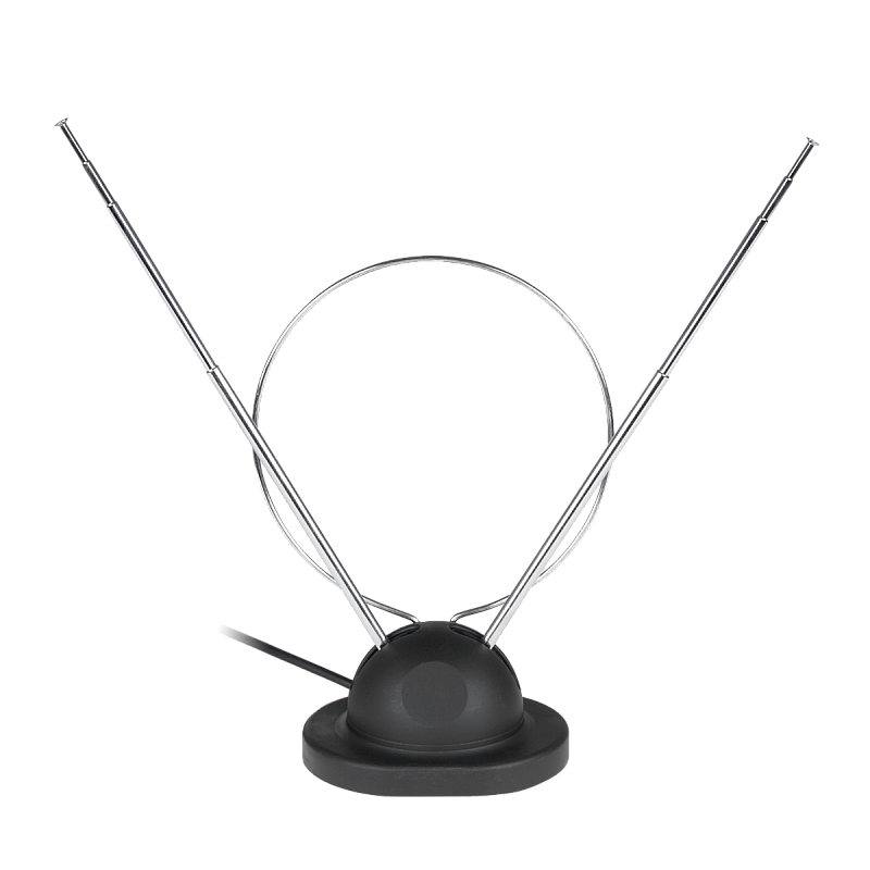 Κεραία τηλεόρασης εσωτερικού χώρου με ομοαξονικό καλώδιο και βάση