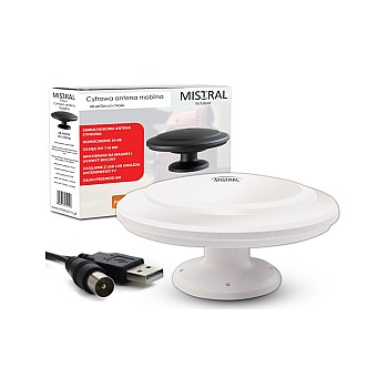 MI-ANT04 Κεραία τηλεόρασης αυτοκινήτου Mistral, λευκή