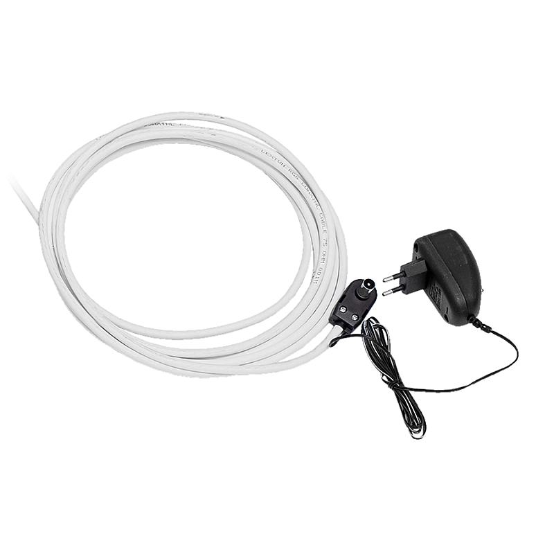 Κεραία τηλεόρασης εσωτερικού/εξωτερικού χώρου Mini-Yagi με ενισχυτή και καλώδιο Barczak 5m