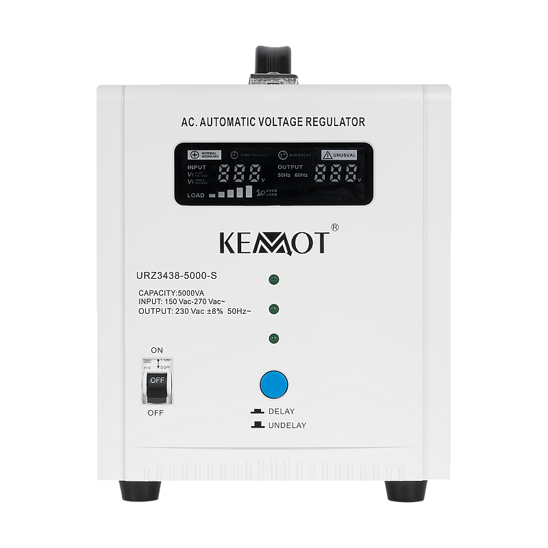 Αυτόματος σταθεροποιητής τάσης KEMOT SER-5000-S, ακρίβεια 8%