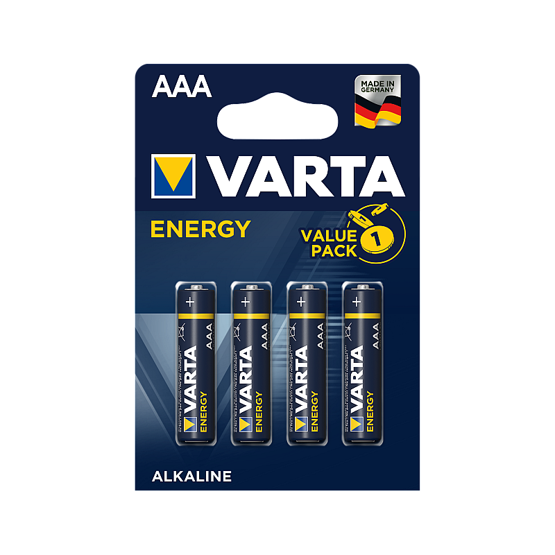 VARTA LR03 ENERGY αλκαλική μπαταρία 4 τμχ/μπλ. VARTA LR03 ENERGY αλκαλική μπαταρία 4 τμχ/μπλ.