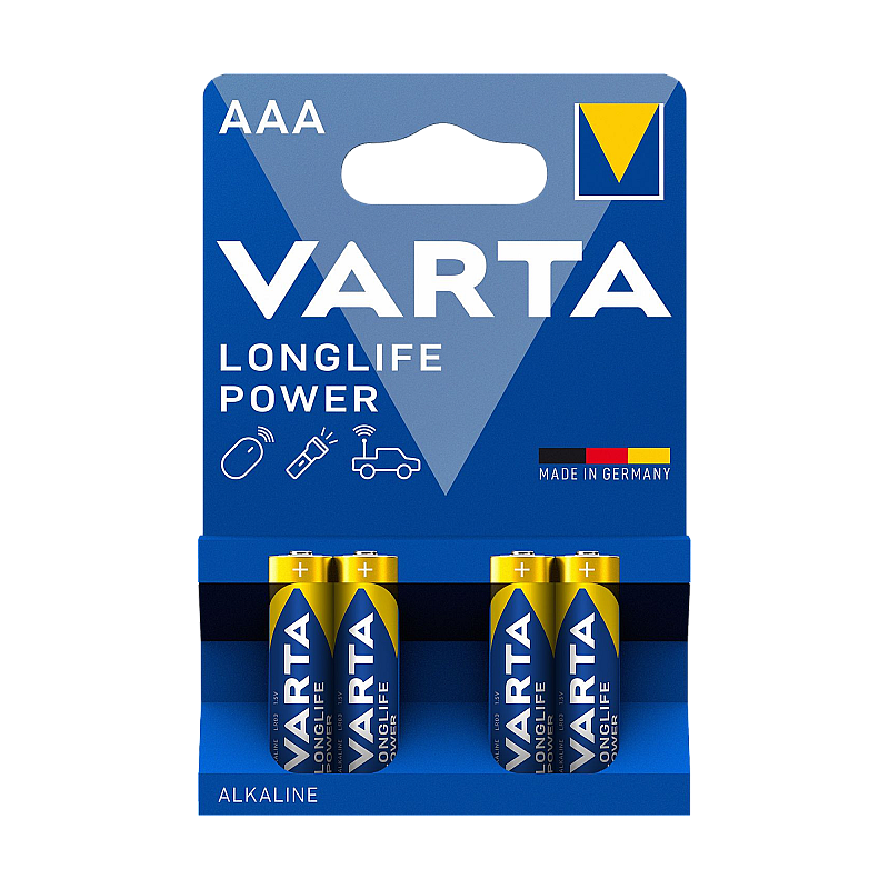 VARTA LR03 LONGLIFE αλκαλική μπαταρία 4 τμχ/μπλ. VARTA LR03 LONGLIFE αλκαλική μπαταρία 4 τμχ/μπλ.