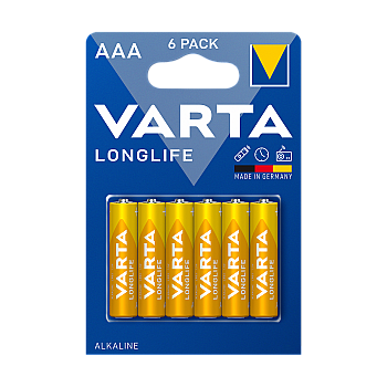 VARTA LR03 LONGLIFE αλκαλική μπαταρία 6 τμχ/μπλ.