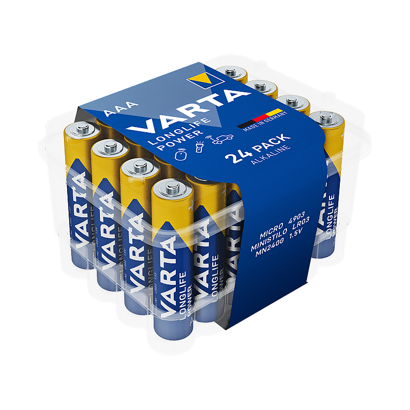 Αλκαλική μπαταρία VARTA LR03 Longlife Power CVP24 24 τεμάχια/κουτί