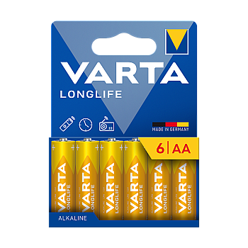 VARTA LR06 LONGLIFE αλκαλική μπαταρία 6τμχ/μπλ.