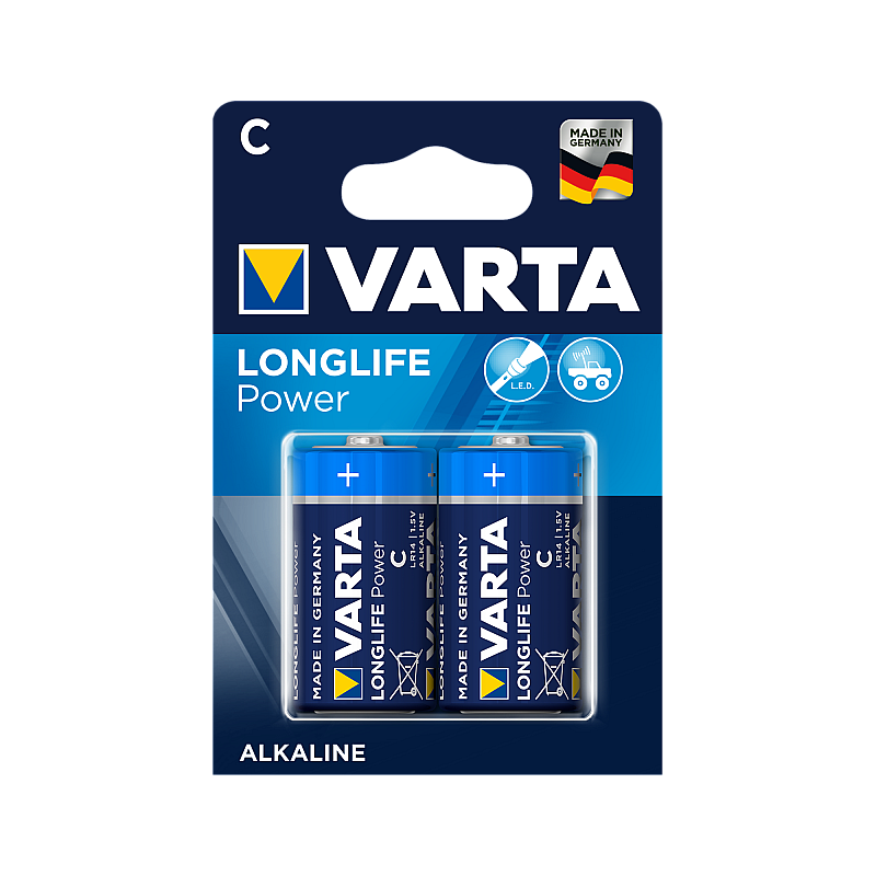 VARTA LR14 LONGLIFE αλκαλική μπαταρία 2τμχ/μπλ.