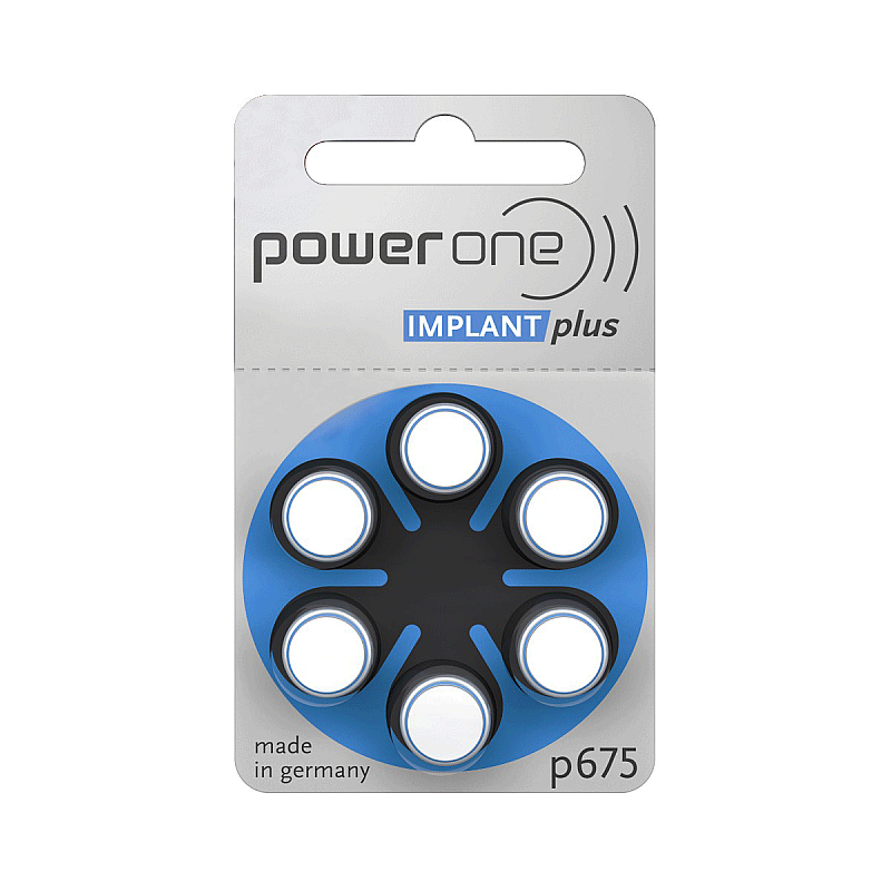 ΜΠΑΤΑΡΙΑ ΓΙΑ ΑΠ. ΑΚΡΟΑΣΗ. IMPLANT PLUS POWER ONE VARTA 675 6τεμ./μπλ
