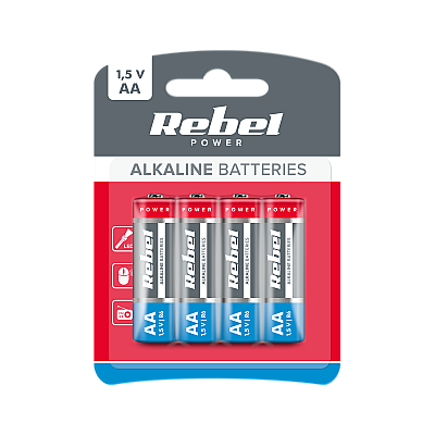 Αλκαλικές μπαταρίες REBEL LR6 4 τμχ/μπλ.