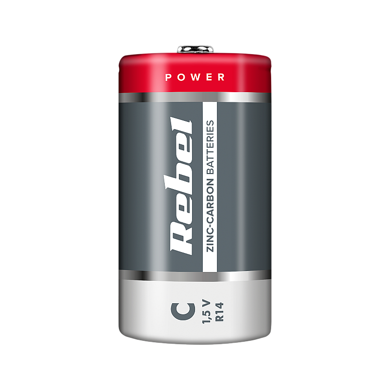 Μπαταρίες ψευδαργύρου-άνθρακα REBEL R14 2 τεμ./bl