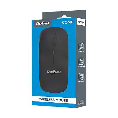 Μαύρο ασύρματο ποντίκι Rebel WM210