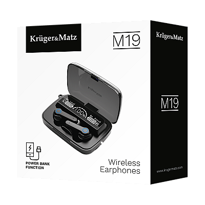 Ασύρματα in-ear ακουστικά Kruger&Matz M19 με power bank