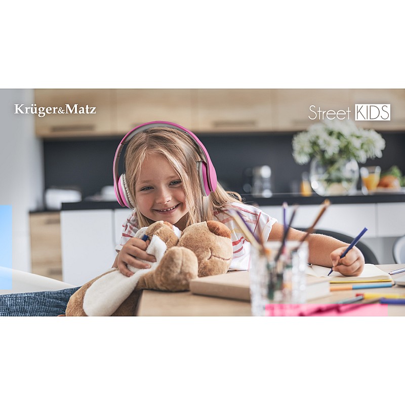 Παιδικά ασύρματα ακουστικά on-ear Kruger&Matz, μοντέλο Street Kids, μπλε