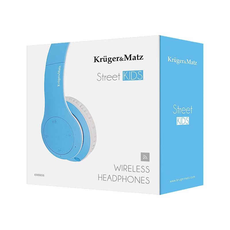Παιδικά ασύρματα ακουστικά on-ear Kruger&Matz, μοντέλο Street Kids, μπλε