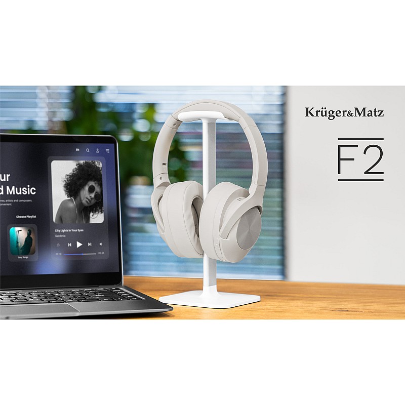 Ασύρματα ακουστικά στο αυτί Kruger&Matz F2, γκρι
