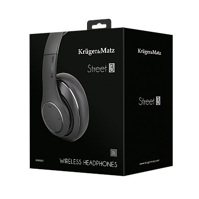 Ασύρματα ακουστικά on-ear Kruger&Matz model Street 3 Wireless, μαύρα