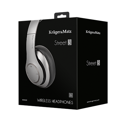 Ασύρματα ακουστικά on-ear Kruger&Matz model Street 3 Wireless, χρώματος γραφίτη