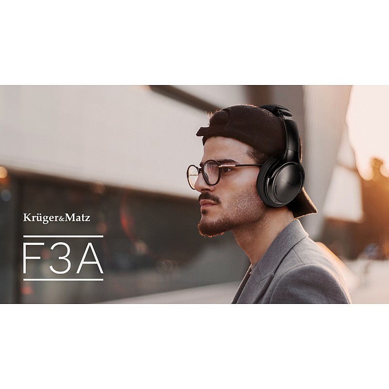 Kruger&Matz F3A ασύρματα ακουστικά on-ear με ANC