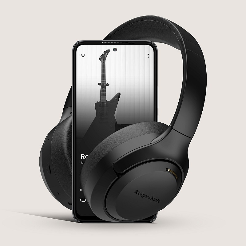 Ασύρματα ακουστικά Kruger&Matz F8A On-Ear με ANC, μαύρα