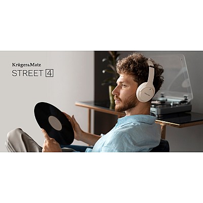 Ασύρματα ακουστικά Kruger&Matz Street 4 On-Ear με ANC, μαύρα