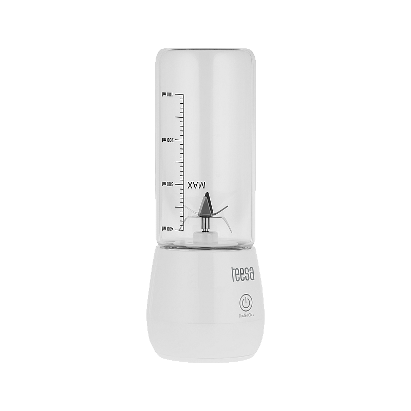 Μπλέντερ μπαταρίας, γυάλινο κύπελλο, 450ml, 100W, 6 μαχαίρια