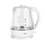 Ηλεκτρικός βραστήρας TEESA, γυαλί, 1650 W, λευκό, 1 L