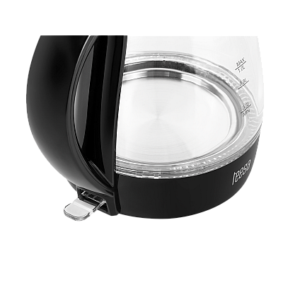 Ηλεκτρικός βραστήρας TEESA, γυαλί, 1650 W, μαύρο, 1 L