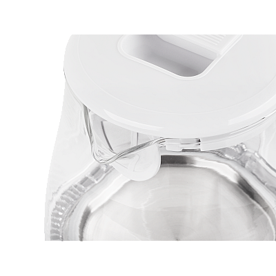 Ηλεκτρικός βραστήρας TEESA, γυαλί, 2000 W, λευκό, 1,7 L