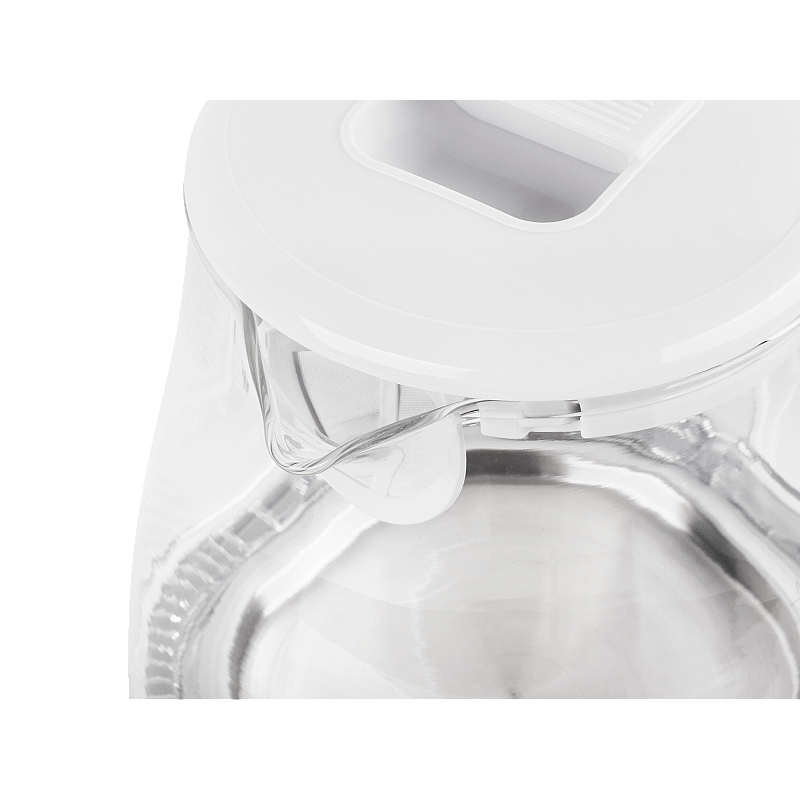 Ηλεκτρικός βραστήρας TEESA, γυαλί, 2000 W, λευκό, 1,7 L