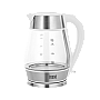 Ηλεκτρικός βραστήρας TEESA, γυαλί + inox, 2200 W, λευκό, 1,7 L