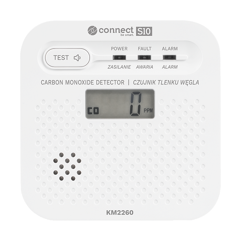 Ανιχνευτής μονοξειδίου του άνθρακα Kruger&Matz Connect S10 Tuya PN-EN50921