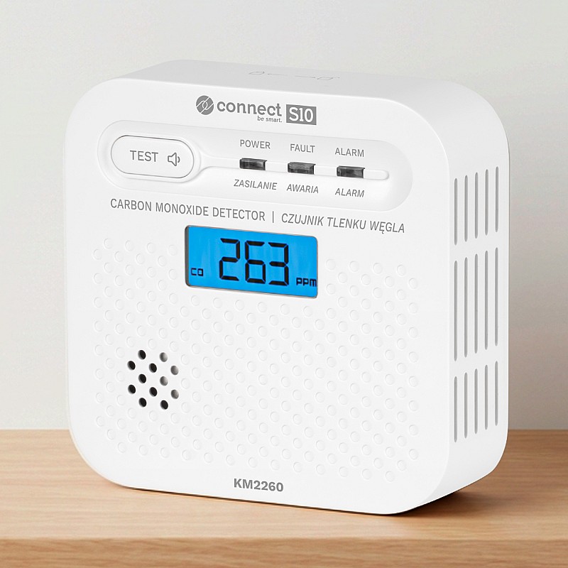 Ανιχνευτής μονοξειδίου του άνθρακα Kruger&Matz Connect S10 Tuya PN-EN50921