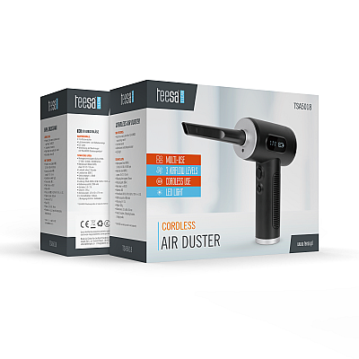 Φυσητήρας, συμπιεστής, 3 επίπεδα, φακός, 75W, 5 άκρες, μπαταρία 6000 mAh, TEESA