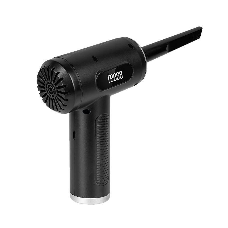 Φυσητήρας, συμπιεστής, 3 επίπεδα, φακός, 75W, 5 άκρες, μπαταρία 6000 mAh, TEESA